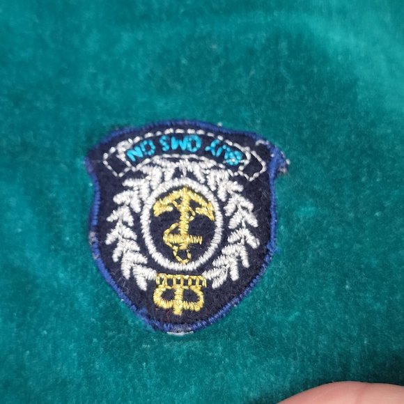 Vintage Boys Romper Suit Velvet One Piece Boy Zippered Sleeveless Blue Green 4T - Picture 3 of 10